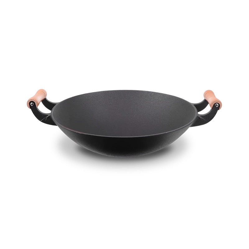 Non-Stick Cast Iron Wok 32cm