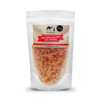 Resealable Himalayan Rose Salt Pouch - 500g (Coarse)