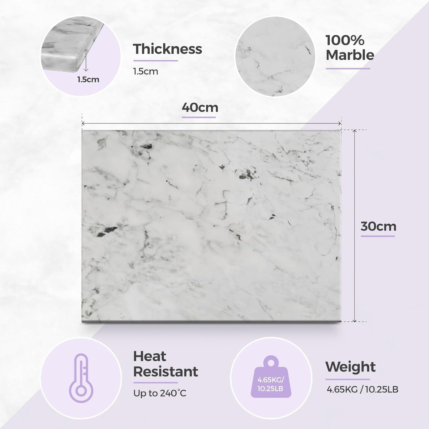 White Marble Chopping Board