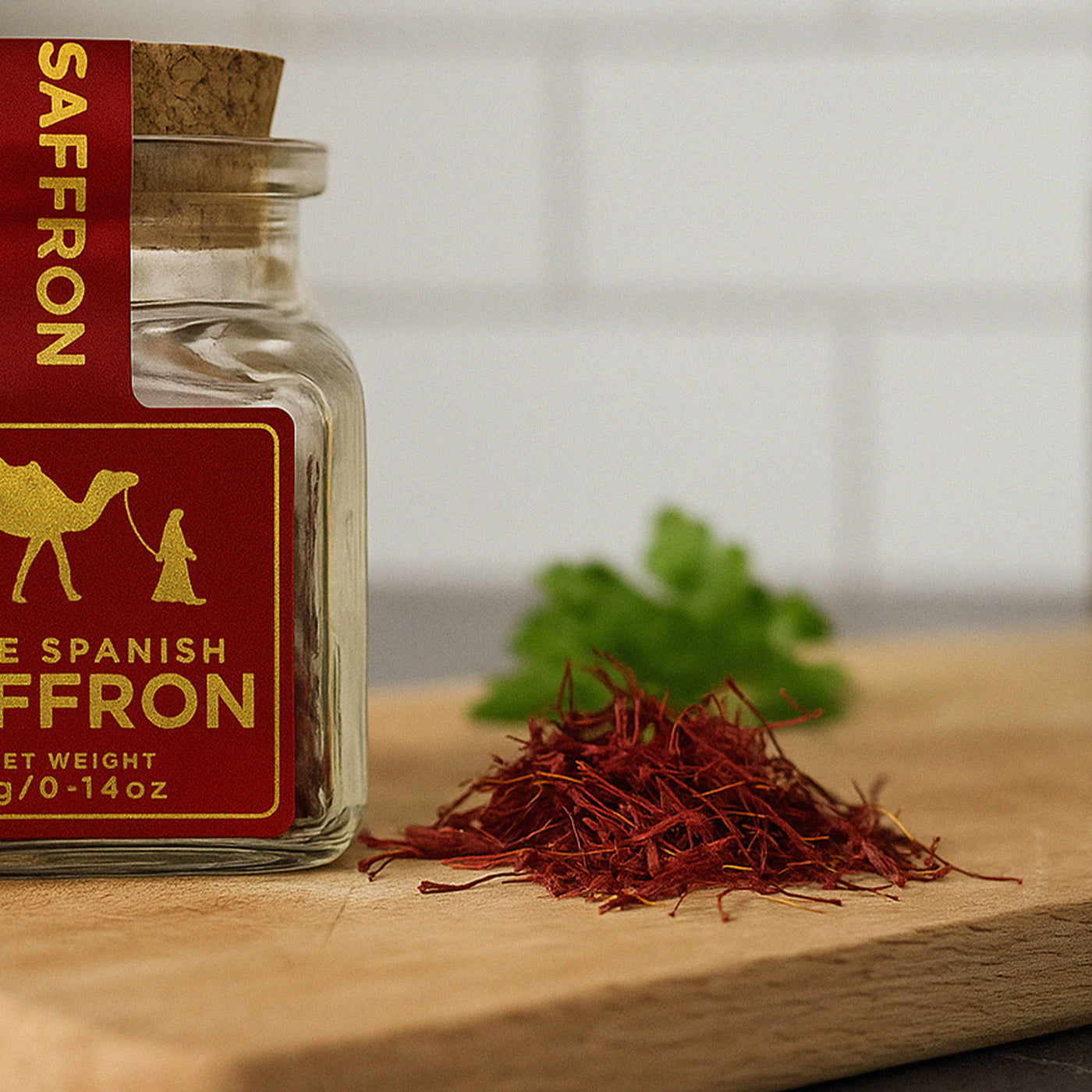 100% Authentic Spanish Saffron Threads Glass Jar - 4g
