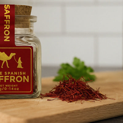 100% Authentic Spanish Saffron Threads Glass Jar - 4g