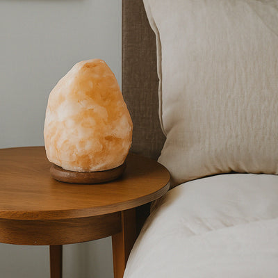 Himalayan Salt Lamp With Wooden Base 2-3KG
