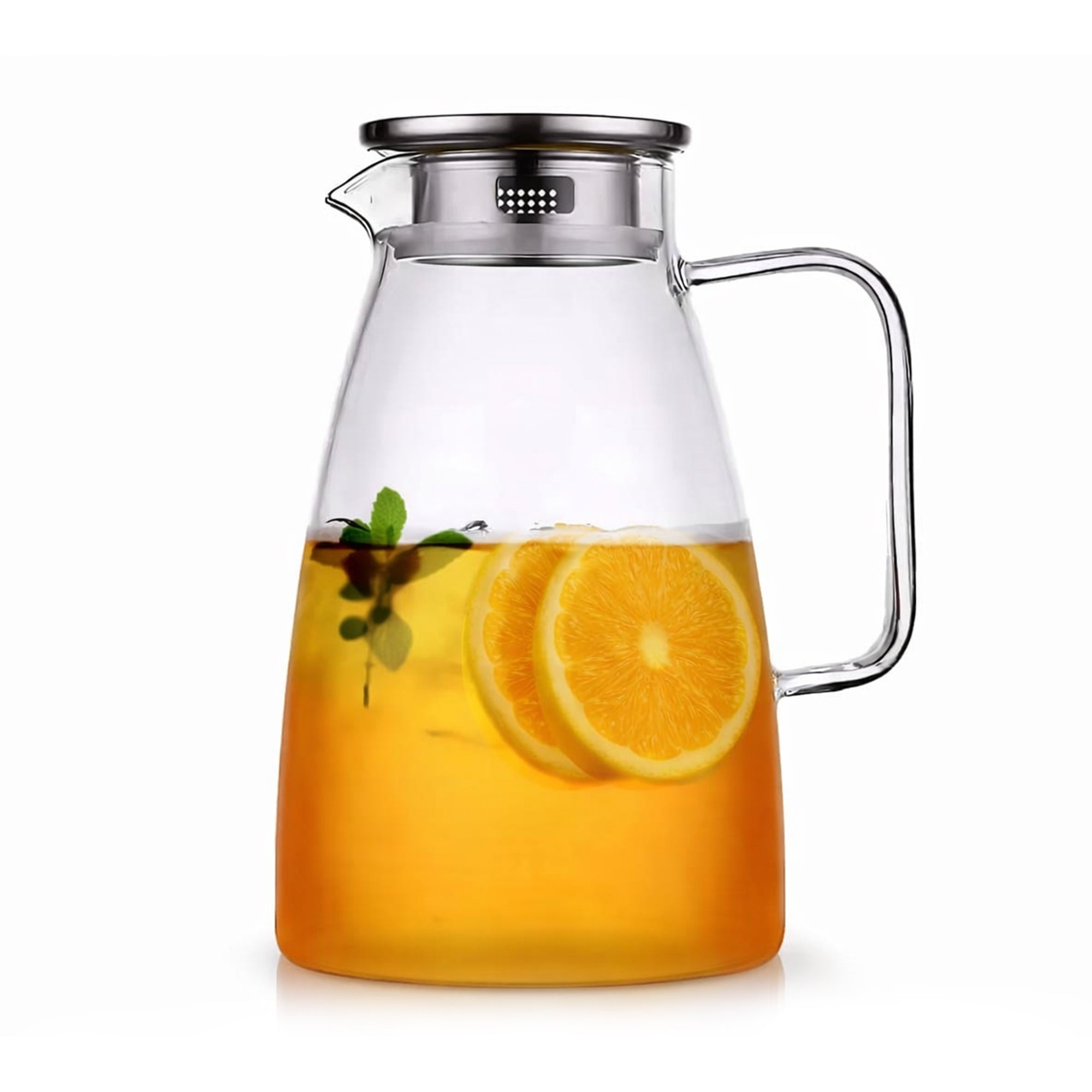 2L Glass Pitcher With Stainless Steel Lid – Silk Route Spice Company
