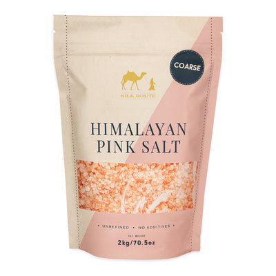 Resealable Himalayan Rose Pink Salt Pouch - 2kg (Coarse)