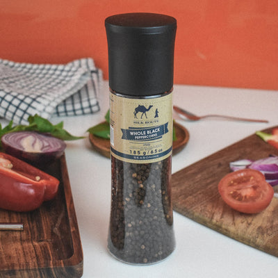 Whole Black Pepper Grinder - 185g Peppercorns