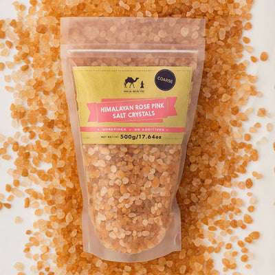 Resealable Himalayan Rose Salt Pouch - 500g (Coarse)