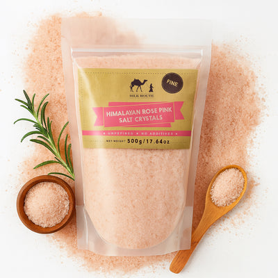 Resealable Himalayan Rose Salt Pouch - 500g (Fine)