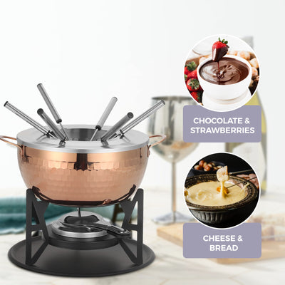 Fondue Set & 6 Stainless Steel Forks