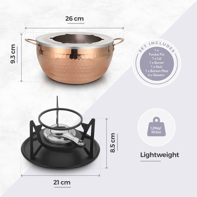 Fondue Set & 6 Stainless Steel Forks