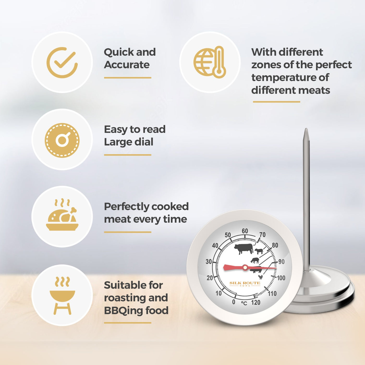 Stainless Steel Meat Thermometer Probe