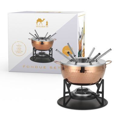 Fondue Set & 6 Stainless Steel Forks