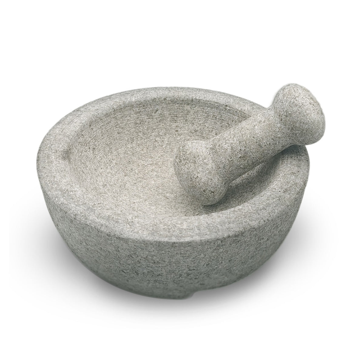 Large Granite Pestle & Mortar With Feet Set