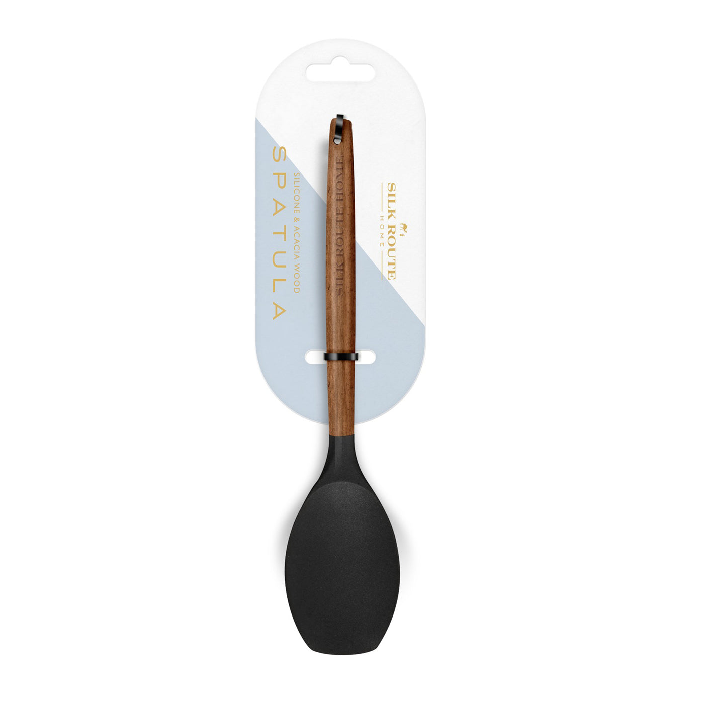 Acacia Wood & Black Silicone Spatula