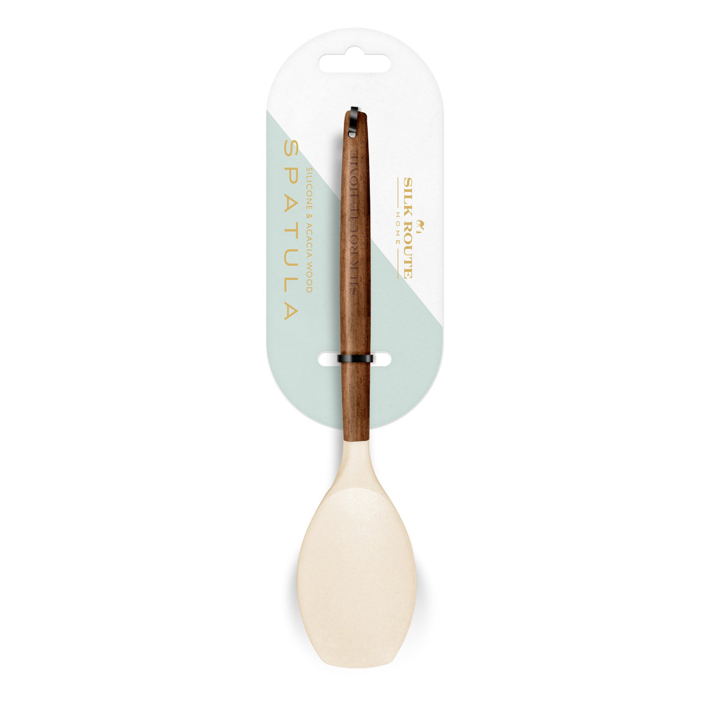Acacia Wood & Cream Silicone Spatula