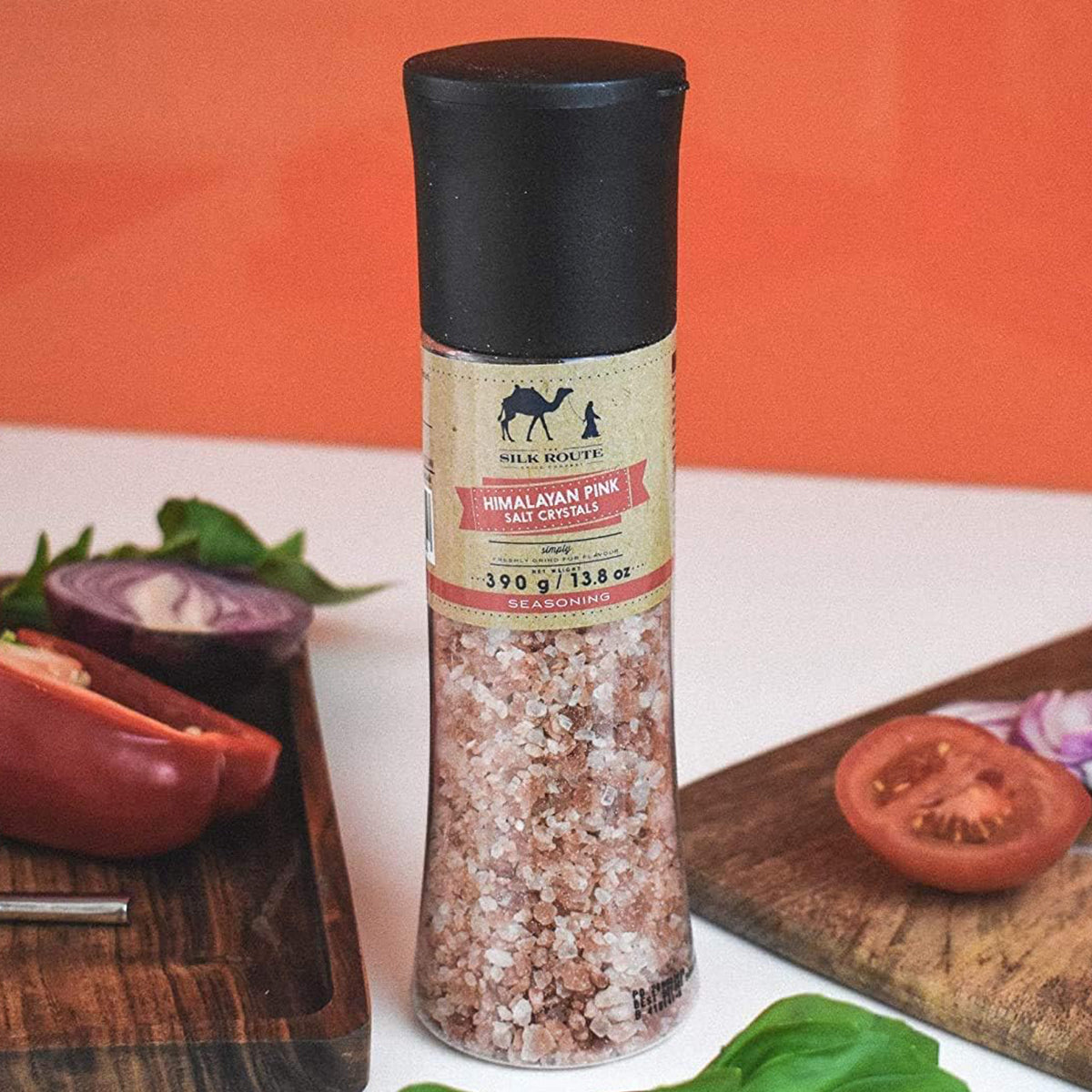 Spice Grinder Seasoning Bundle - Black Pepper, Pink Salt Grinder & Chili Grinder