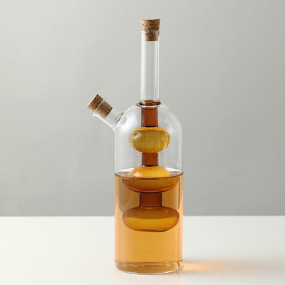 Glass 2-in-1 oil and vinegar oil bottle