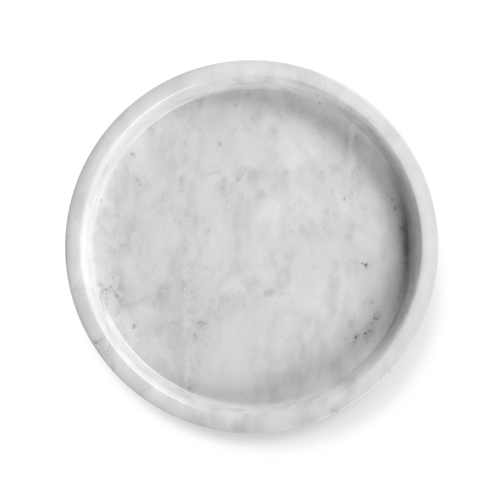 Handmade White Round Marble Vanity Decor Tray Silk Route Spice Company