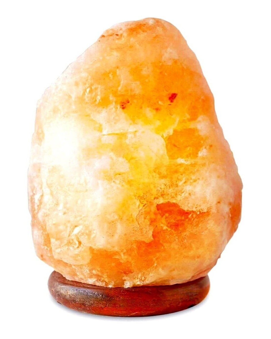 Himalayan Salt lamp with wooden base and plug in