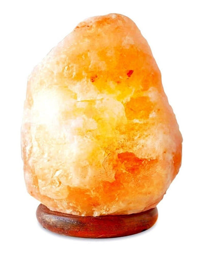 Himalayan Salt lamp with wooden base and plug in