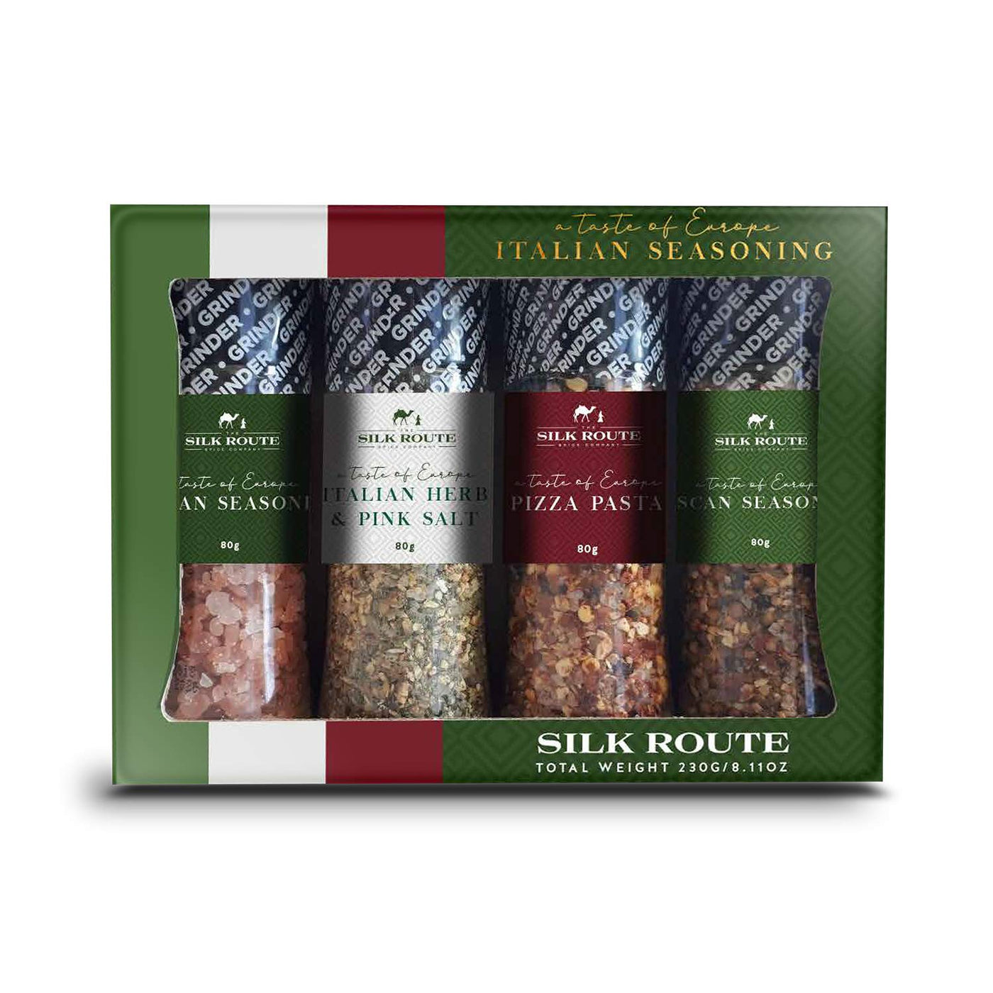 Italian Spice Journey Gift Set (4 x 100ml Grinder).