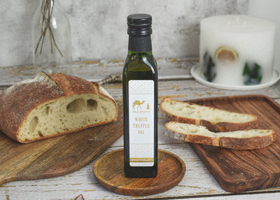 White truffle oil in bottle