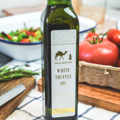 White truffle oil in bottle