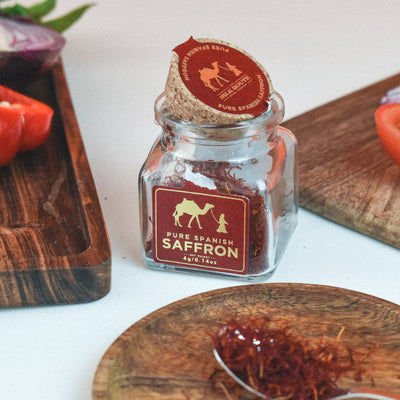 100% Authentic Spanish Saffron Threads Glass Jar - 4g