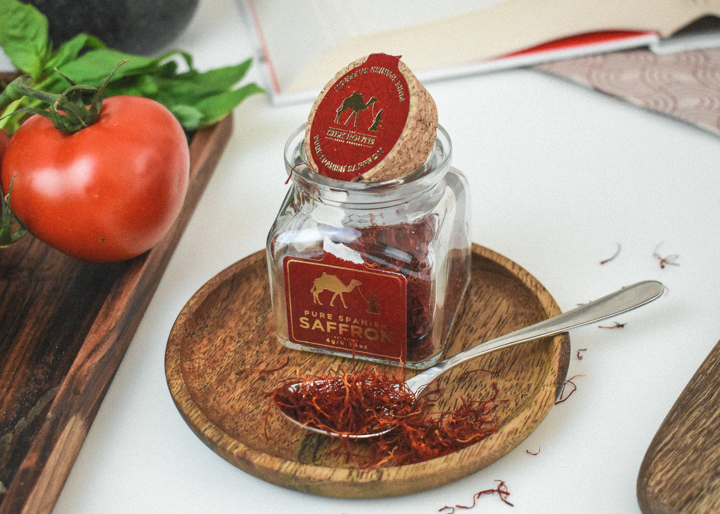 100% Authentic Spanish Saffron Threads Glass Jar - 4g