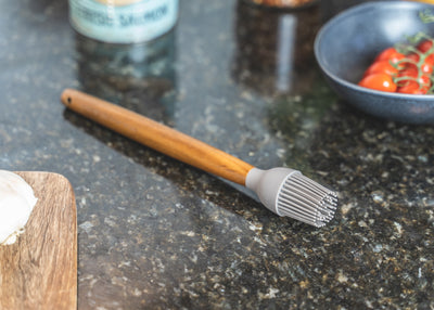 Kitchen acacia wooden basting brush utensil
