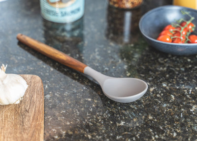 Kitchen acacia wooden offset spatula utensil