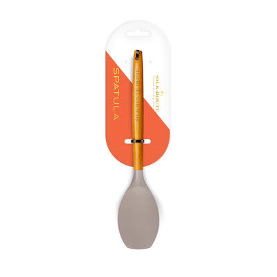 Acacia Wood & Grey Silicone Spatula