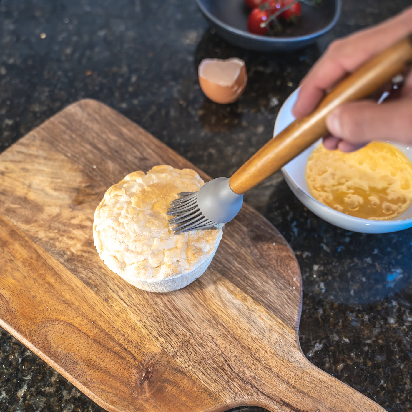 Kitchen acacia wooden basting brush utensil