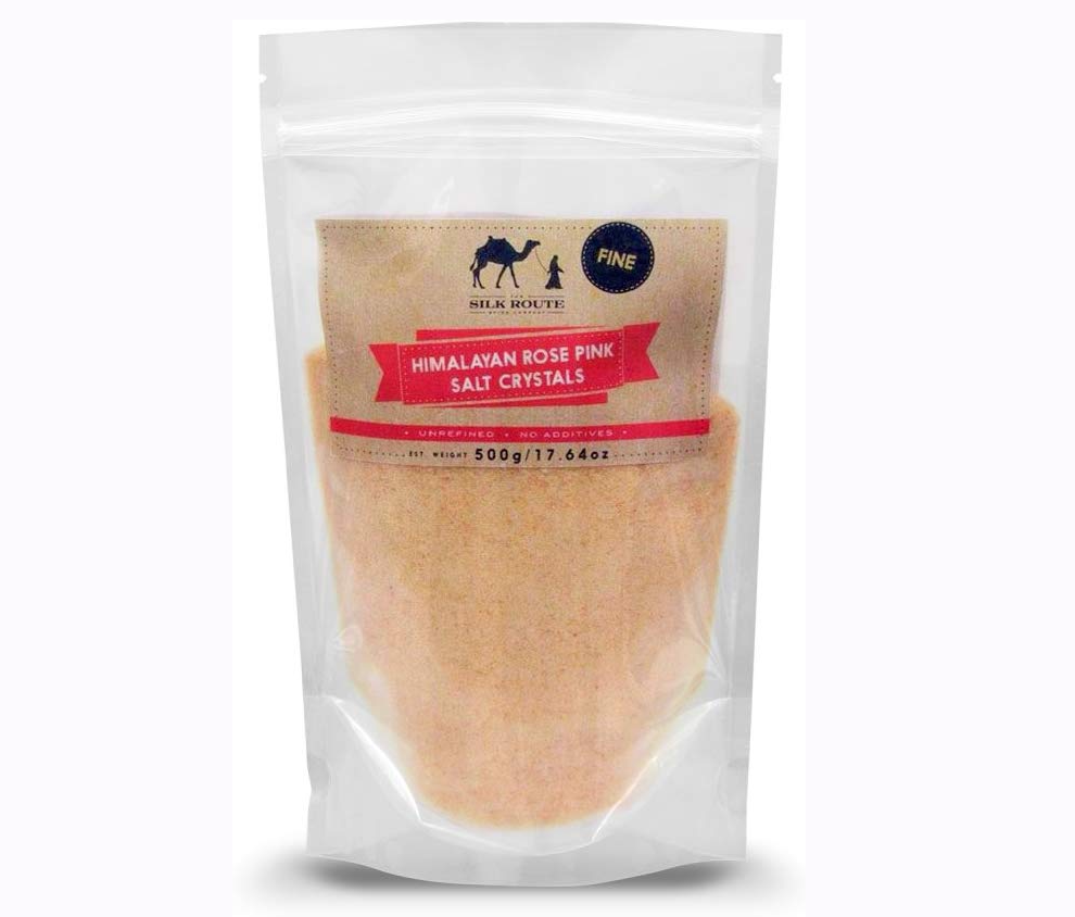 Resealable Himalayan Rose Salt Pouch - 500g (Fine)