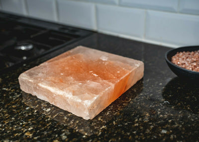 Himalayan pink salt cooking block