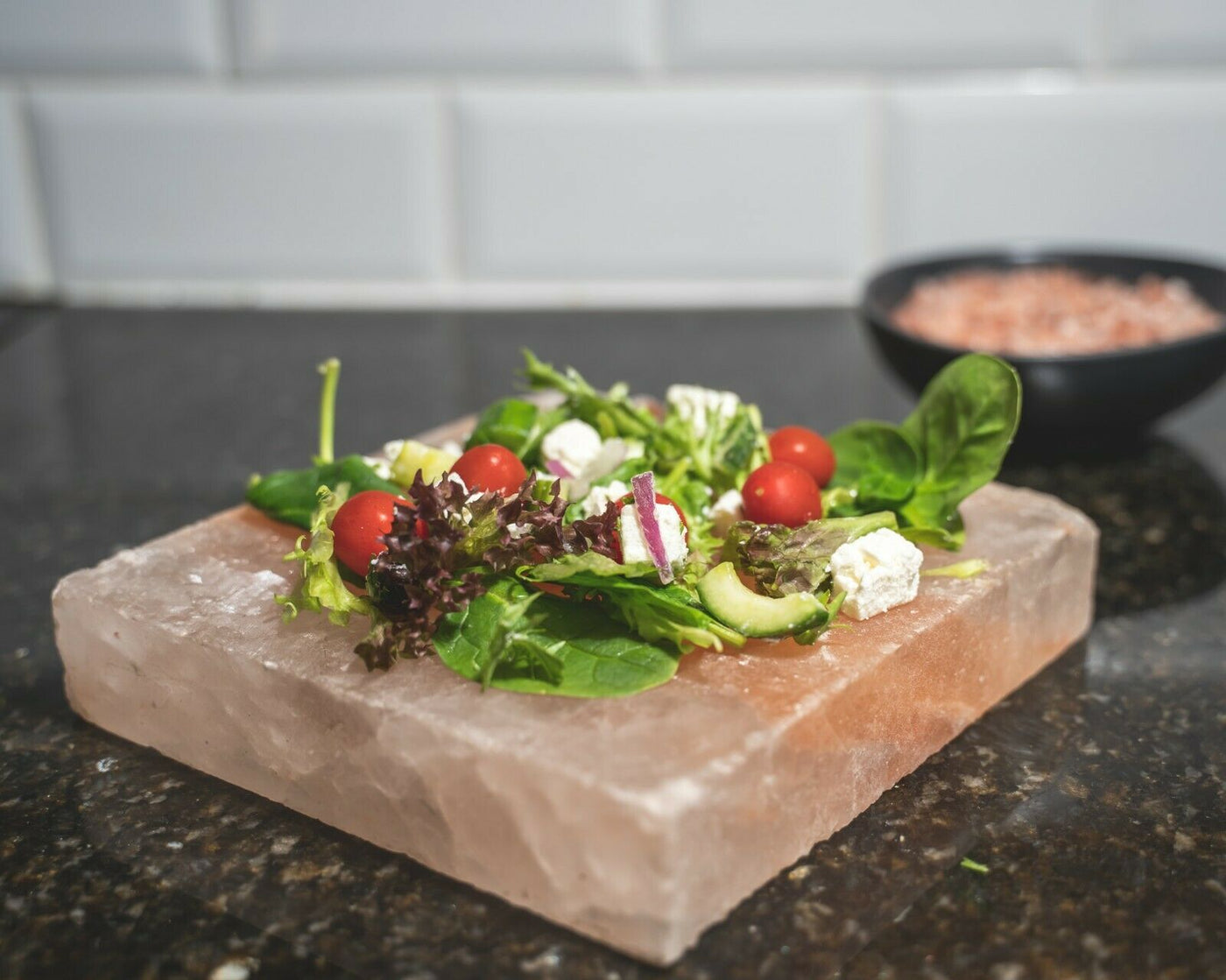 Himalayan pink salt cooking block